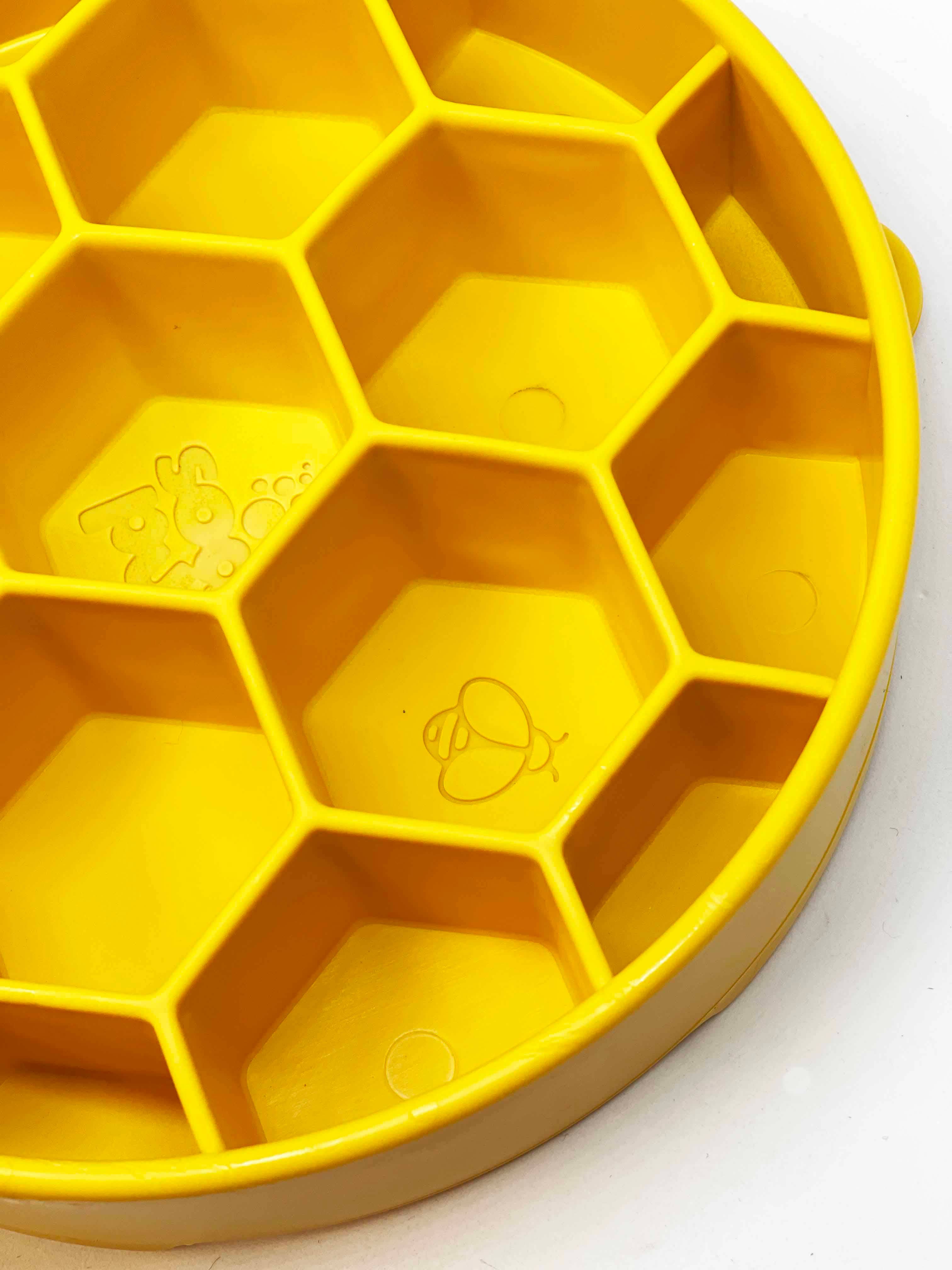 SodaPup Dog Toys - Honeycomb Design eBowl Enrichment Slow Feeder Bowl for Dogs: Blue